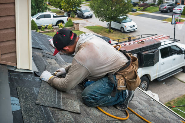 Professional Flat Roof Repair technician working in Sharon, MA